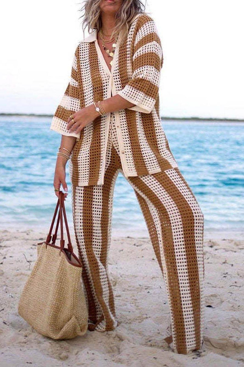 Amelia | Ensemble rayé élégant et confortable