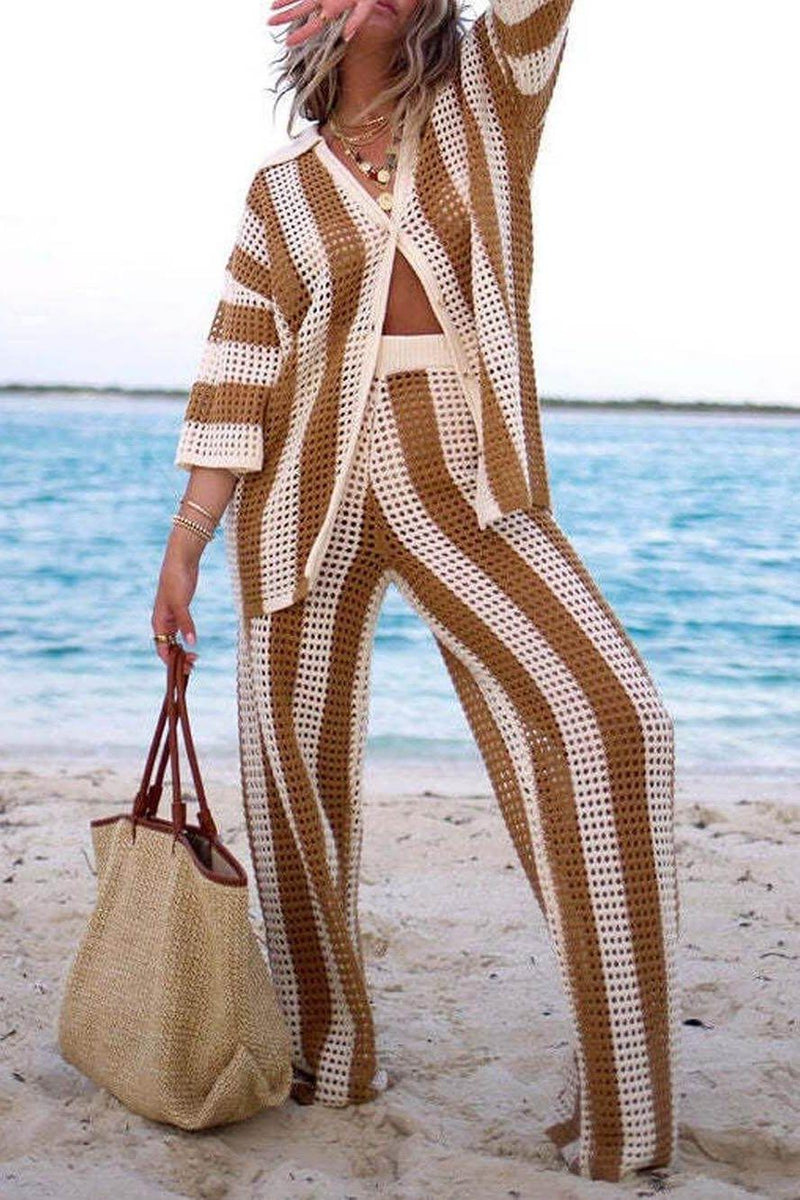 Amelia | Ensemble rayé élégant et confortable