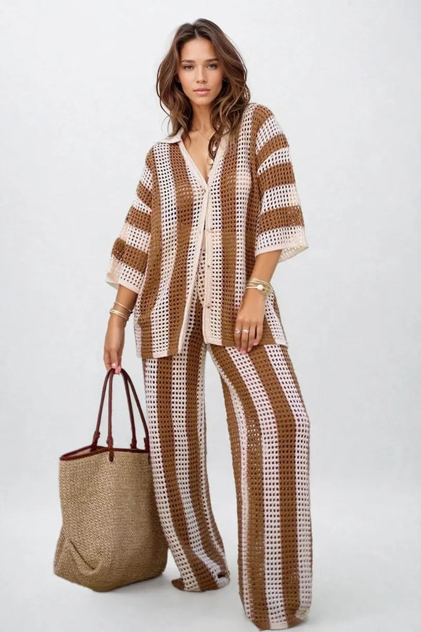 Amelia | Ensemble rayé élégant et confortable