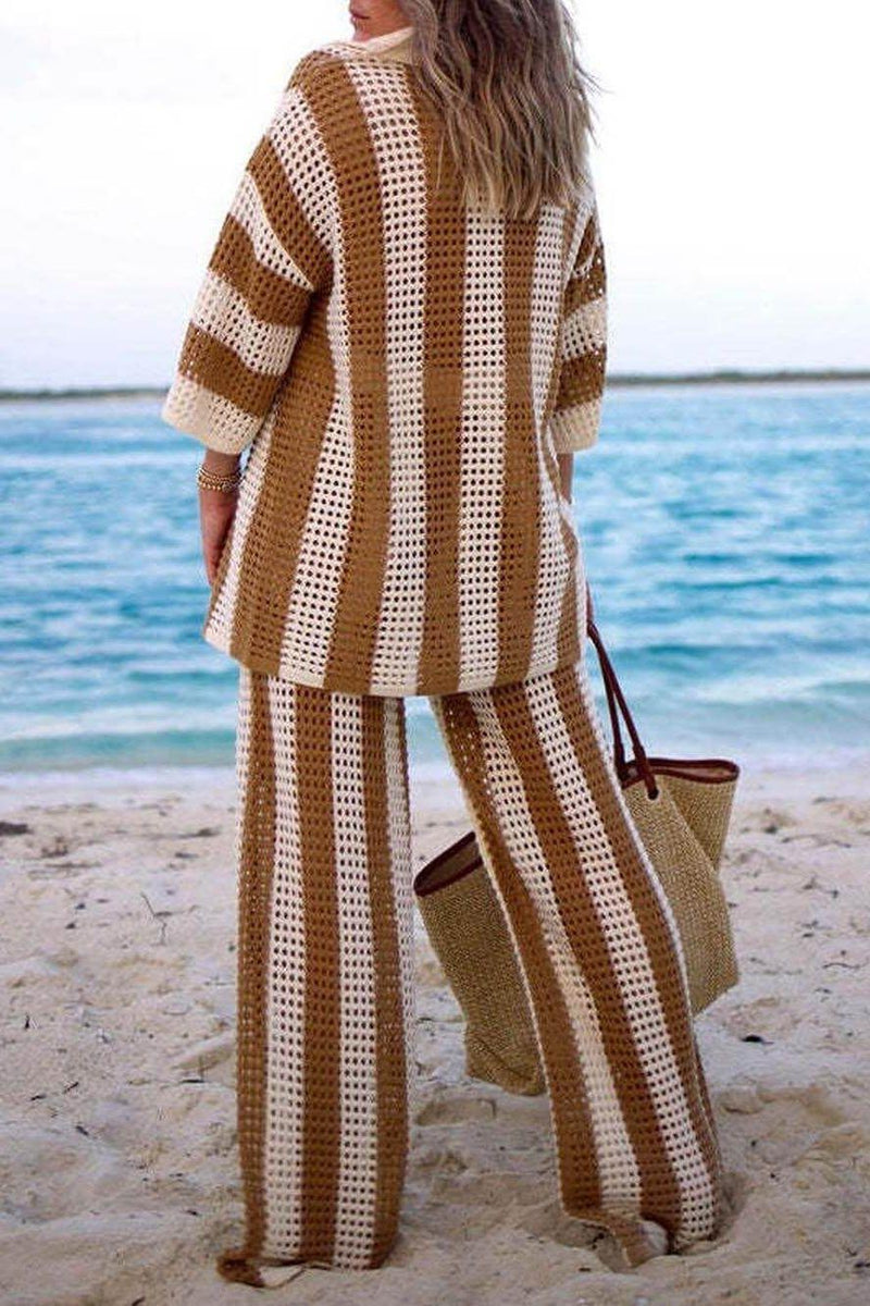 Amelia | Ensemble rayé élégant et confortable