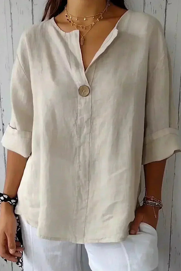 Aubri | Blouse décontractée à col en V