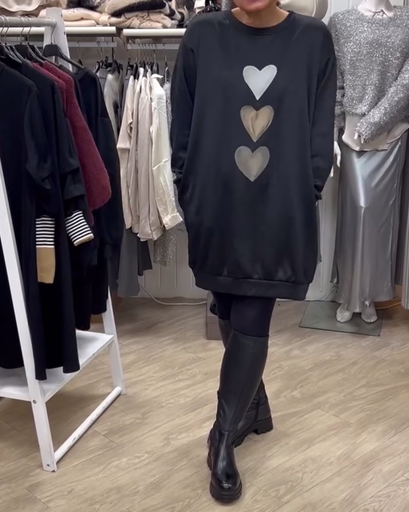 Flossy | Sweat-shirt à manches longues imprimé cœur