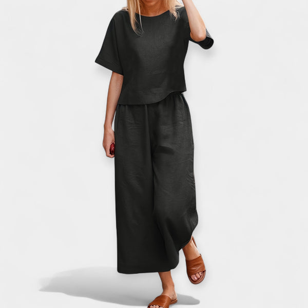 Ensemble pantalon léger avec haut à manches courtes