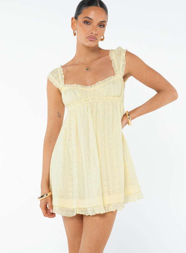 Robe Mini Carlita Jaune