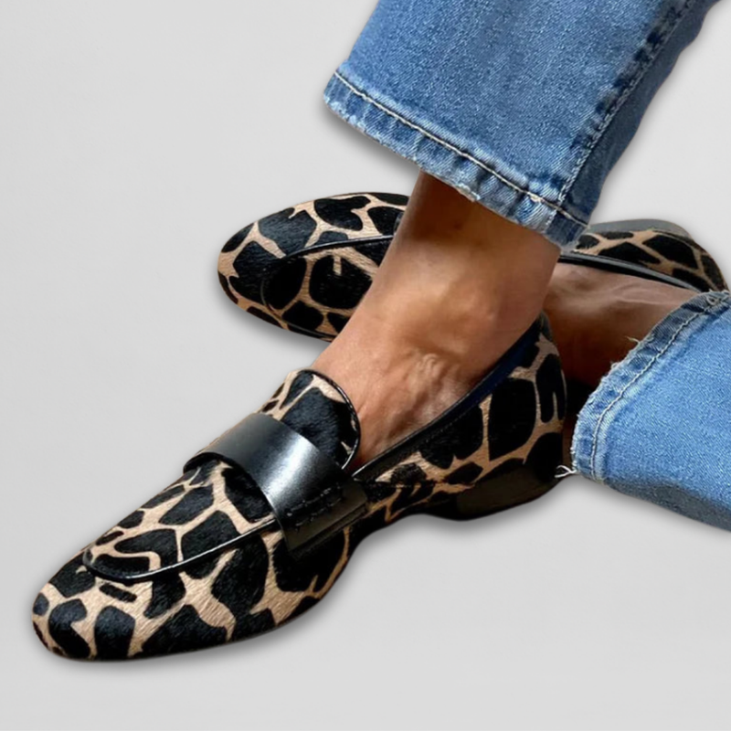 Reine | Mocassins à imprimé animalier