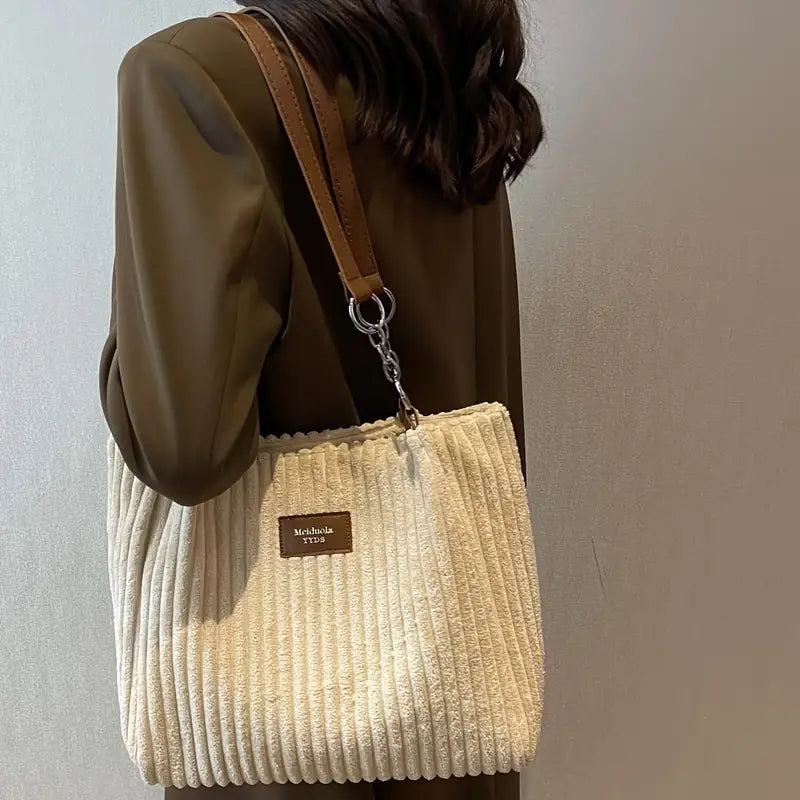 Layla™ - Sac fourre-tout élégant en velours côtelé