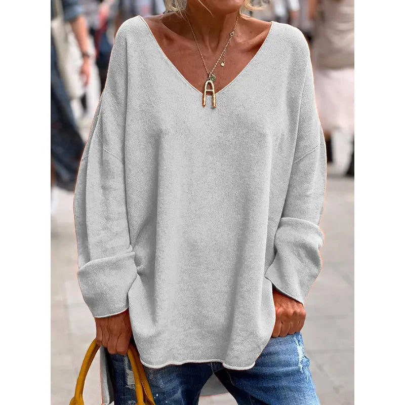 NORA - blouse décontractée chic à col en V