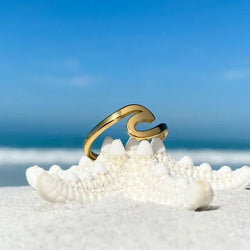 Bague Vague de Mer en Or | Or
