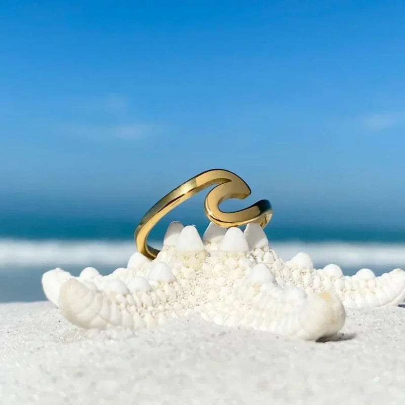 Bague Vague de Mer en Or | Or