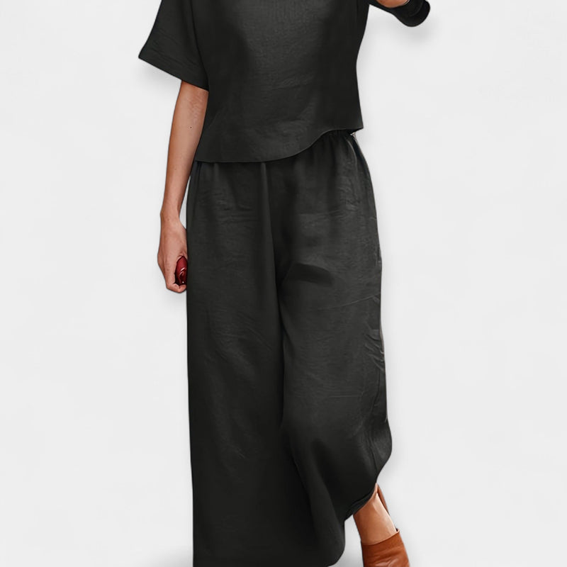 Ensemble pantalon léger avec haut à manches courtes