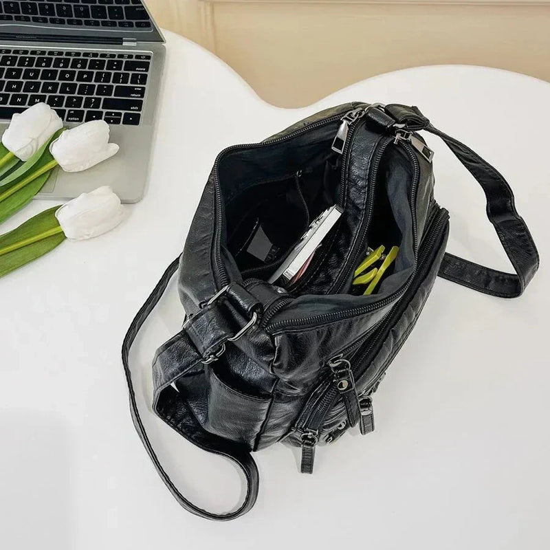 Olivia™ Charme Vintage | Sac Souple à Fermeture Éclair