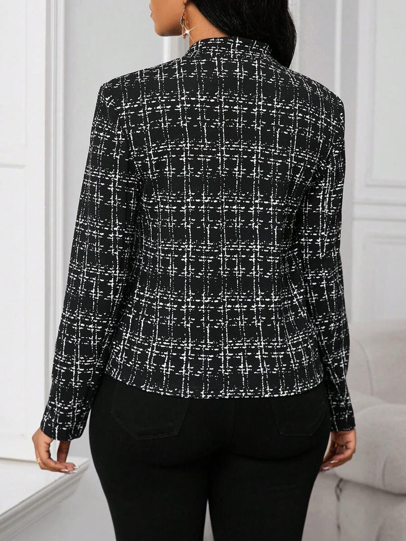 Ellie™ - Blazer à carreaux chic