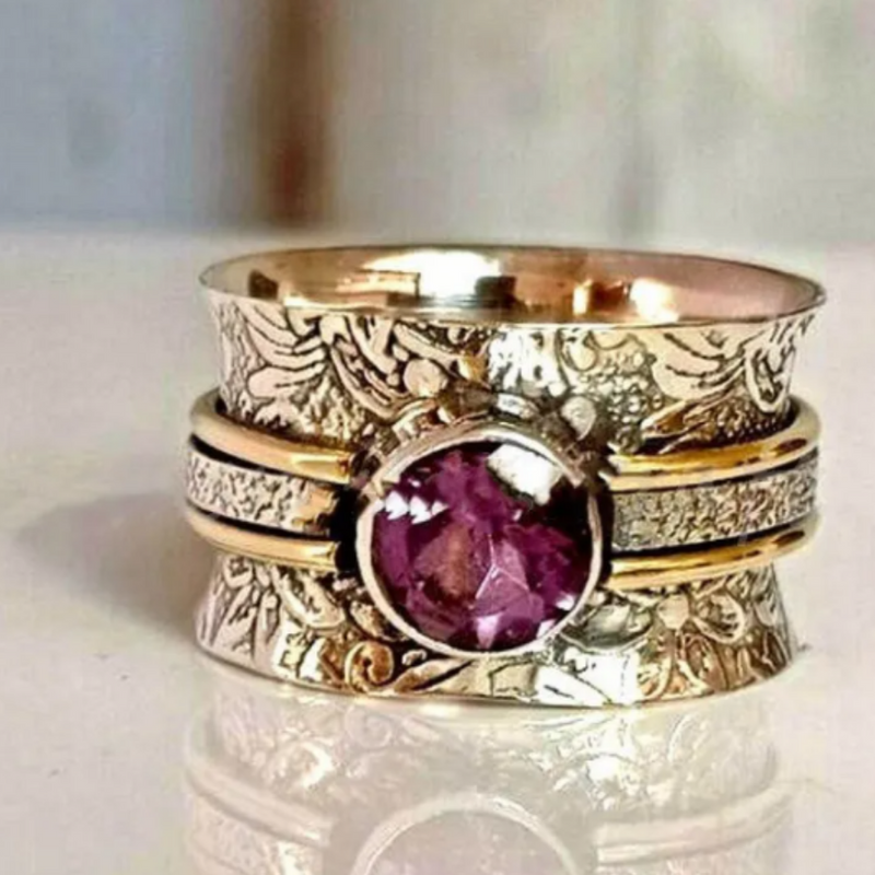 Bague de méditation en cristal bohémien