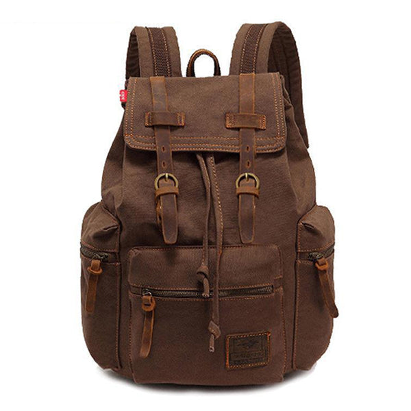 Jackson™ - Sac à dos vintage à rabat avec multiples poches