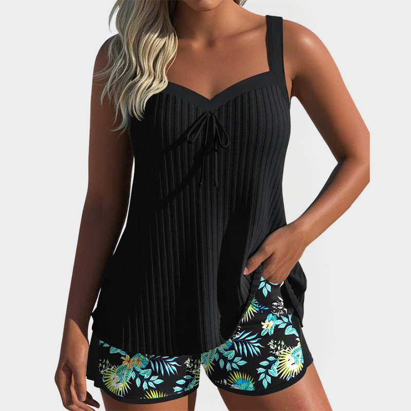 Ensemble tankini avec motifs floraux