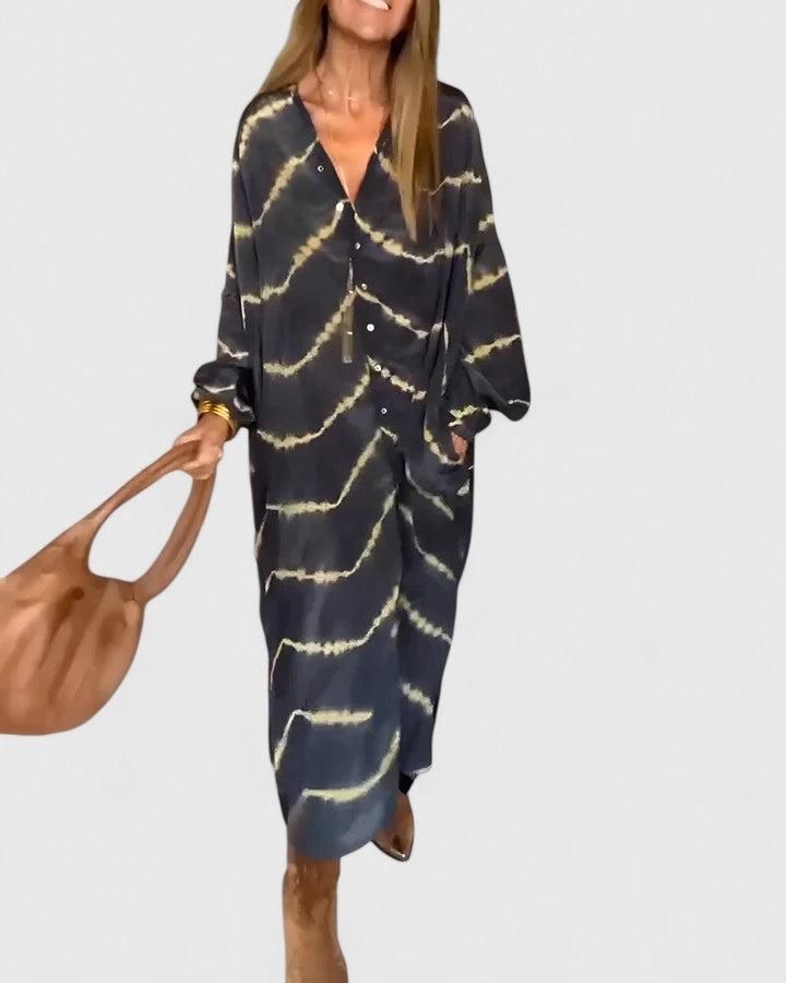 Amelie™ | Robe Maxi Rayée Bohème Élégante