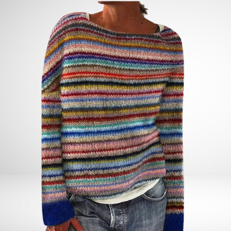 Soley - Pull multicolore à col roulé