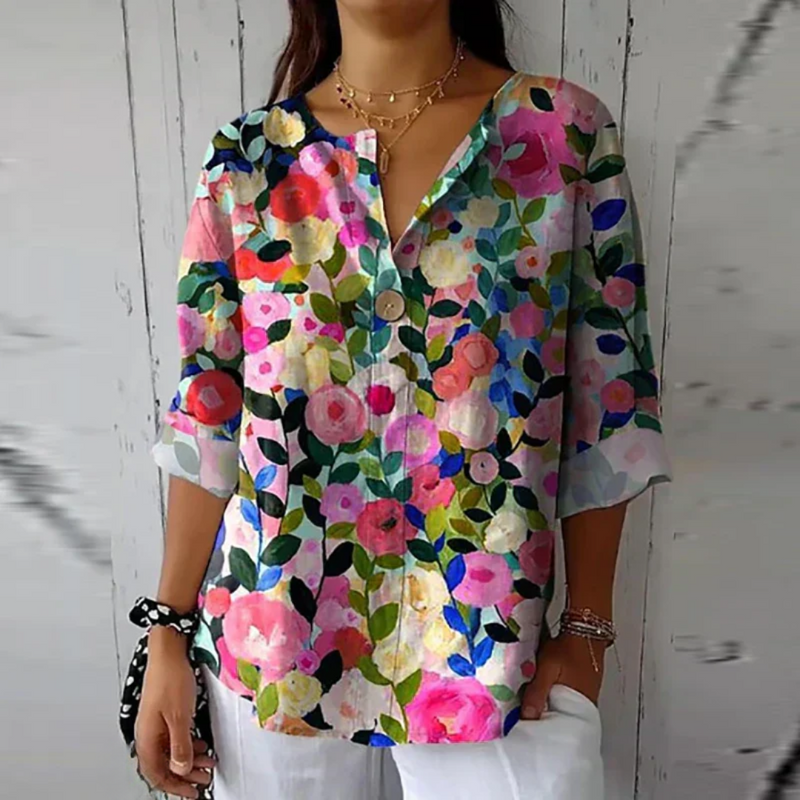 Mavis | Blouse décontractée à imprimé floral