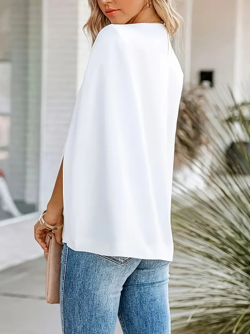 Olivia™ - Blazer chic à manches cape