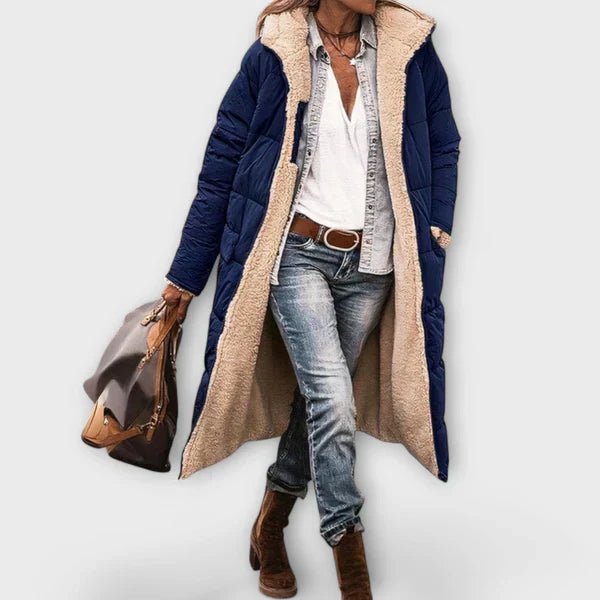 Kora - Manteau Douillet Doublé de Fourrure