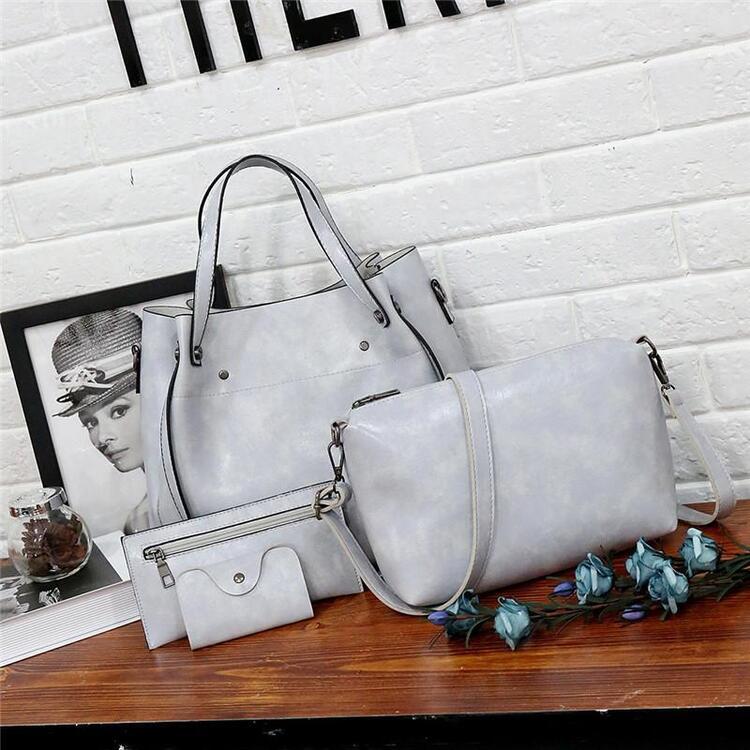 LUISE™ | Ensemble de 4 sacs vintage en cuir écologique