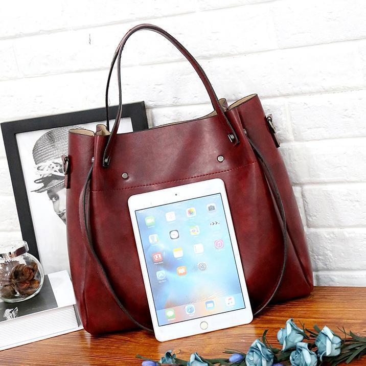 LUISE™ | Ensemble de 4 sacs vintage en cuir écologique