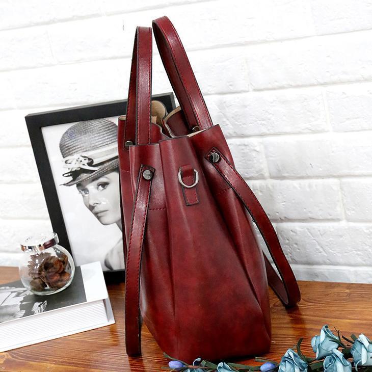 LUISE™ | Ensemble de 4 sacs vintage en cuir écologique