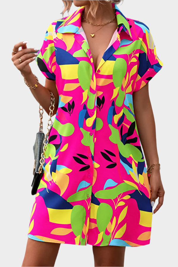 Robe chemise avec imprimé