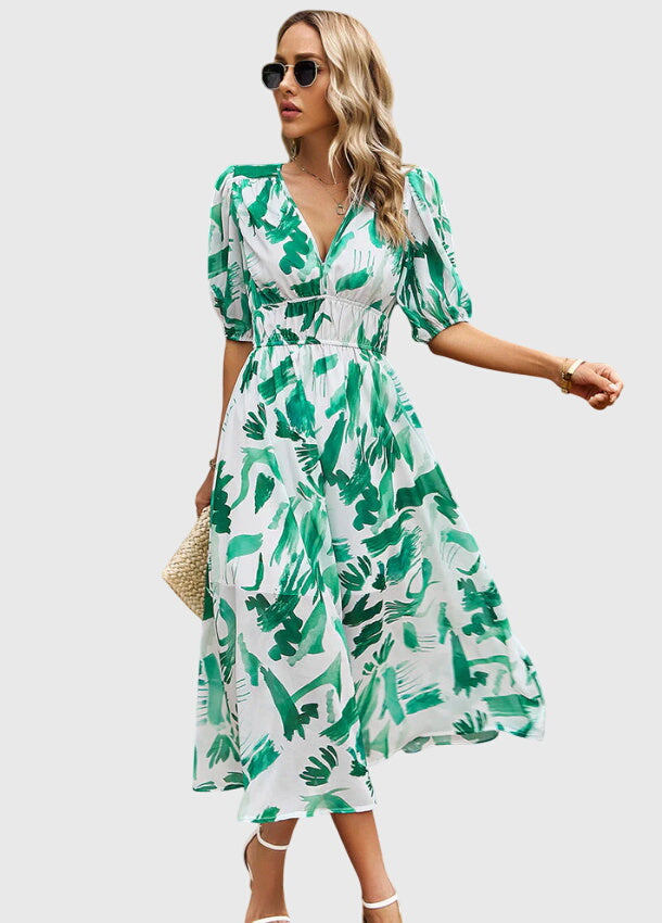 Merlin™ | Robe midi florale flatteuse