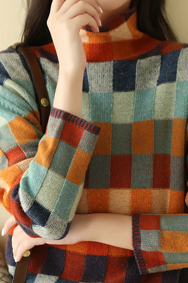 Madi - Col roulé patchwork de luxe