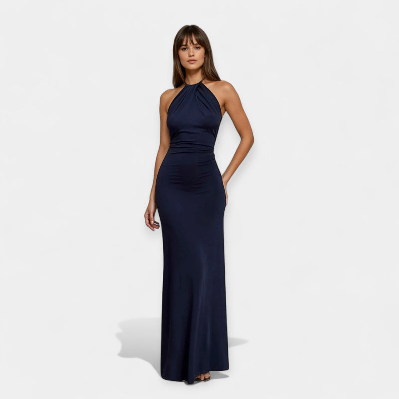Robe maxi avec lien au cou