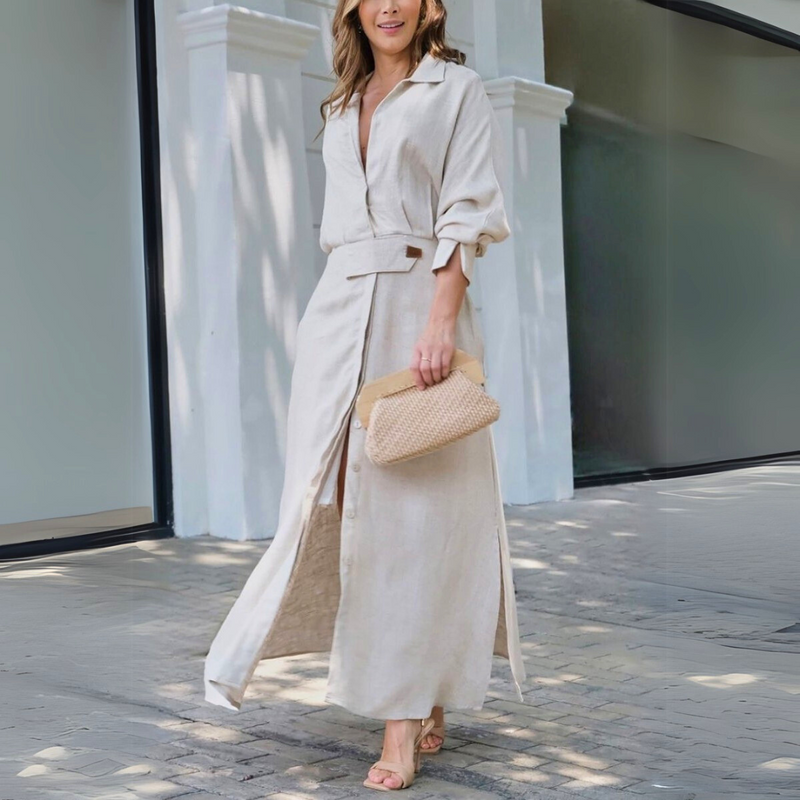 Freedom | Robe Maxi Élégante avec Col en V