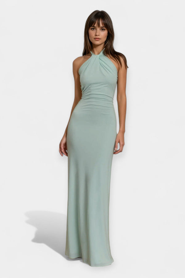 Robe maxi avec lien au cou