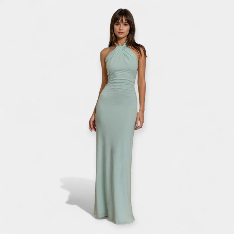 Robe maxi avec lien au cou