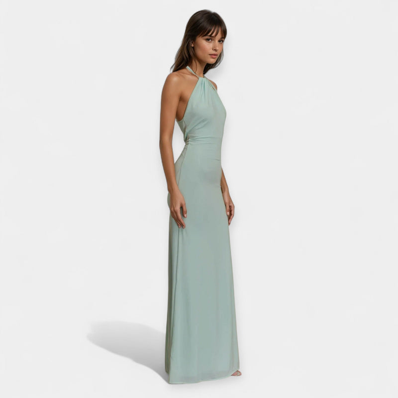 Robe maxi avec lien au cou