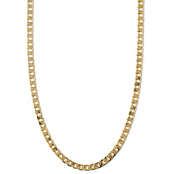 Collier chaîne à maillons plats | Or