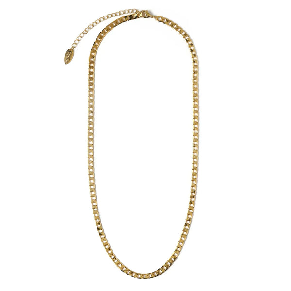 Collier chaîne à maillons plats | Or