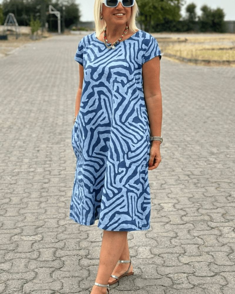 Despoina | Robe d'été avec encolure ronde et beau design