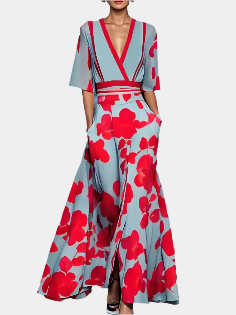 Robe rayée décontractée avec poches