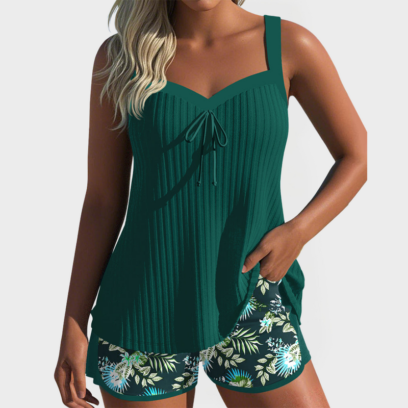 Ensemble tankini avec motifs floraux