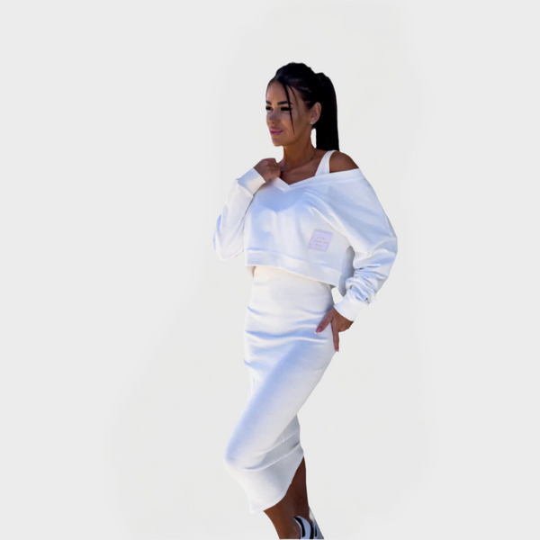 Ensemble d'été avec sweat à capuche et robe pour confort et style