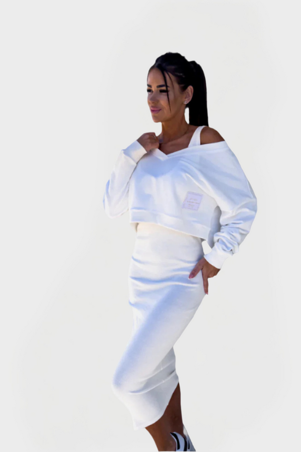 Ensemble d'été avec sweat à capuche et robe pour confort et style