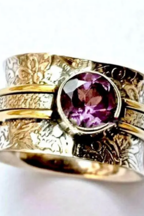 Bague de méditation en cristal bohémien