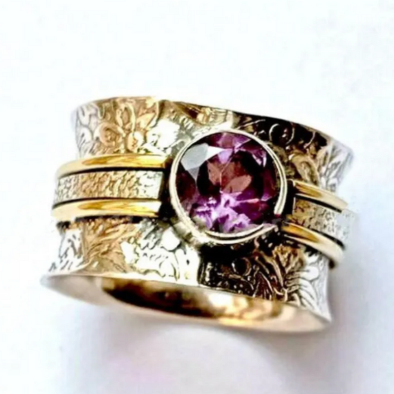 Bague de méditation en cristal bohémien