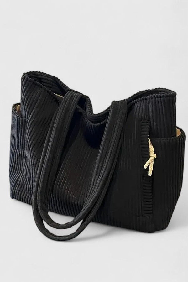 Liorane | Sac fourre-tout côtelé luxueux avec détail en corde