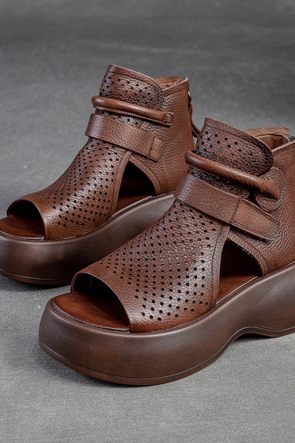 Mira - Sandales orthopédiques classiques en cuir