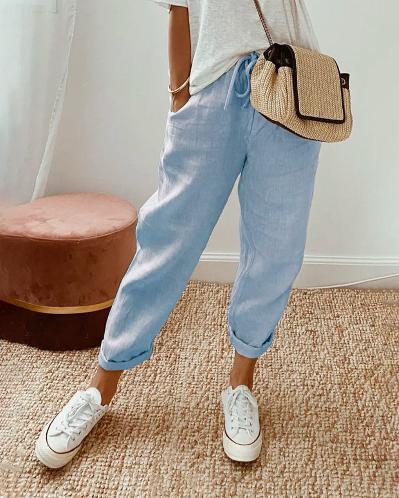 Ely | Pantalon en lin de luxe anti-transpiration