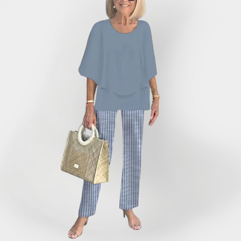 Ensemble élégant avec haut et pantalon confortables