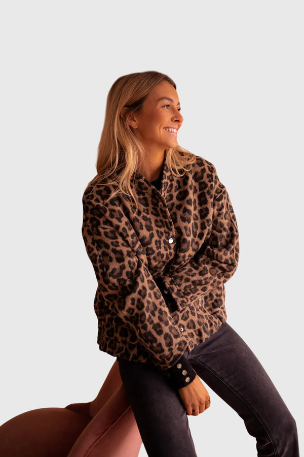 Elodie | Veste élégante à imprimé léopard