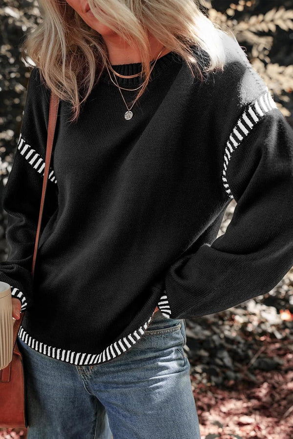 Marisa - Pull Chic Contrasté